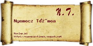Nyemecz Tímea névjegykártya